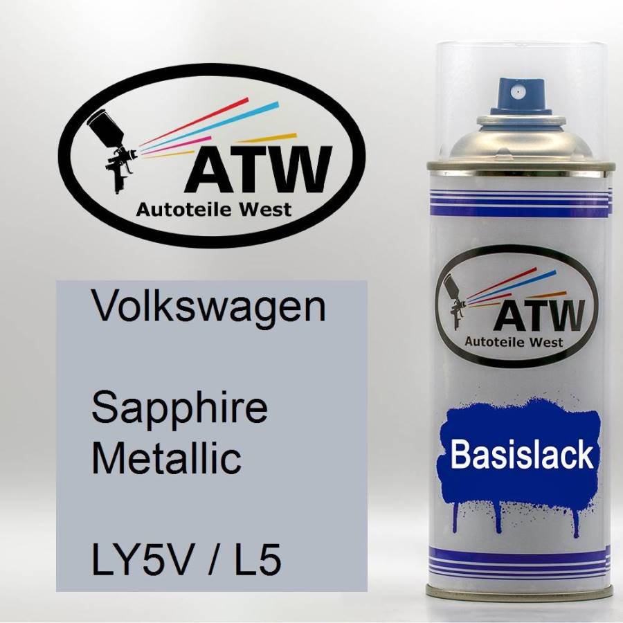 Volkswagen, Sapphire Metallic, LY5V / L5: 400ml Sprühdose, von ATW Autoteile West.